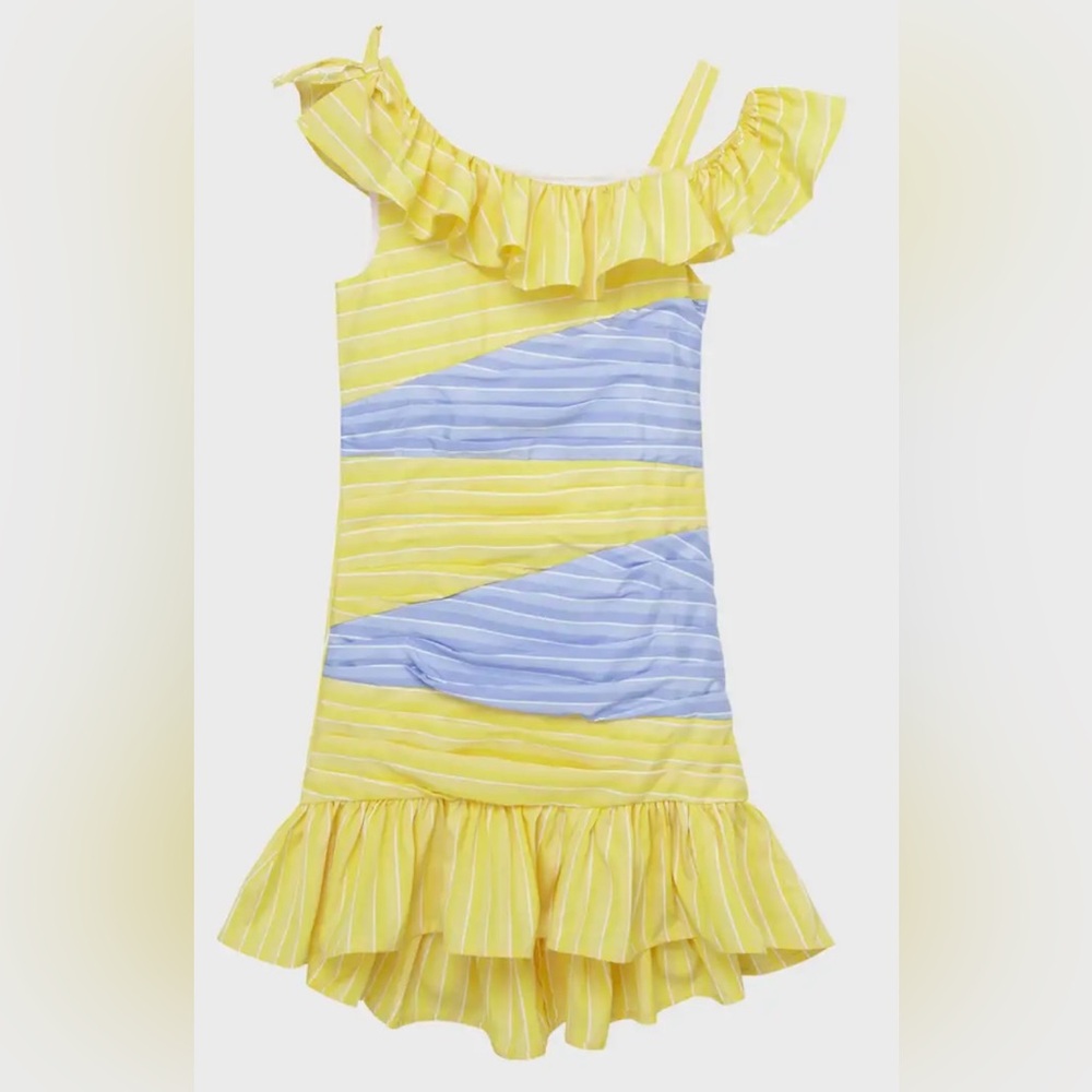Habitual Girl Yellow and Blue Striped Dress